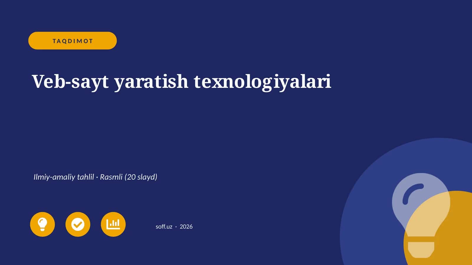 Veb-sayt yaratish texnologiyalari