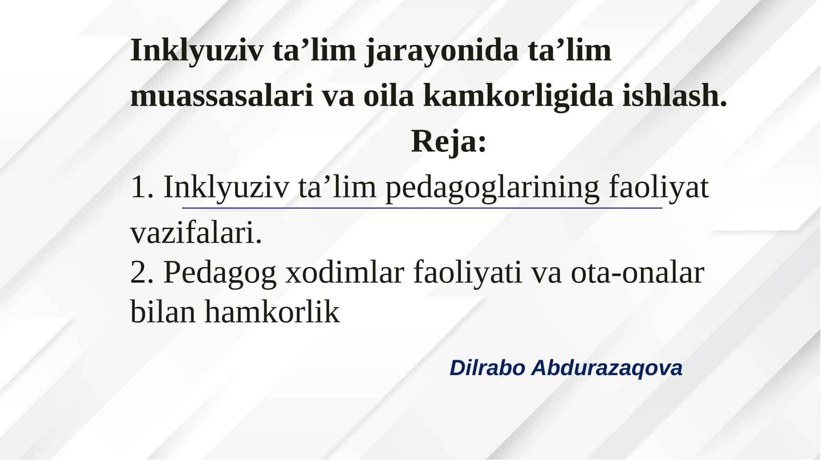ALOHIDA TA’LIMGA EHTIYOJIBO‘LGAN BOLALARNI IJTIMOIY MOTIVATSIYASINI OSHIRISH