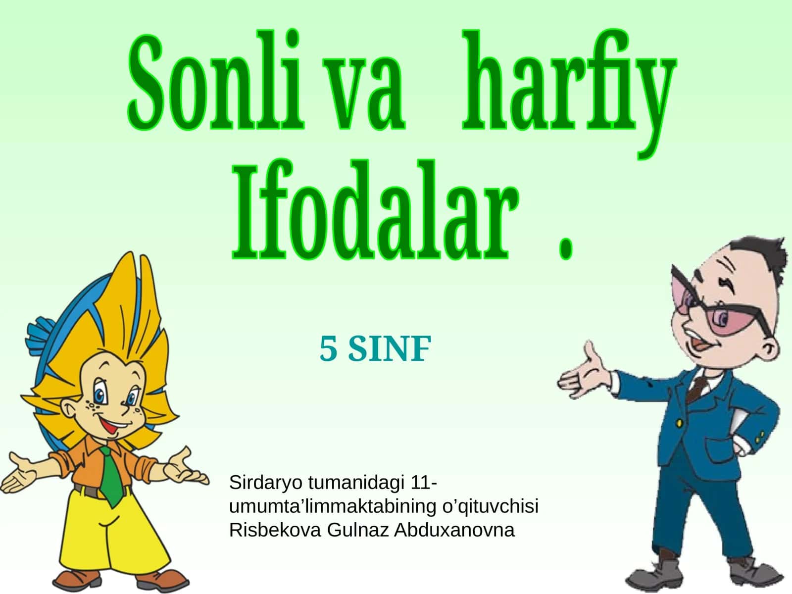 Sonli va harfiy ifodalar