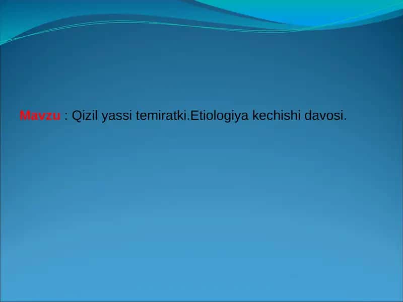 Qizil yassi temiratki