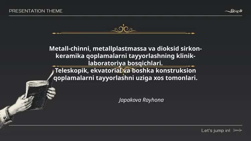 Metall-chinni, metallplastmassa va dioksid sirkon-keramika qoplamalari