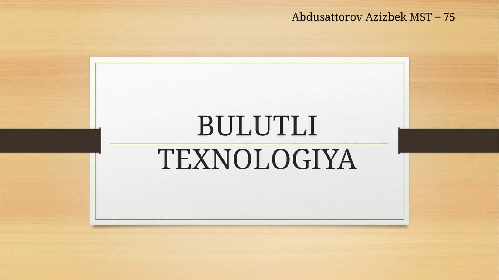 Bulutli Texnologiya