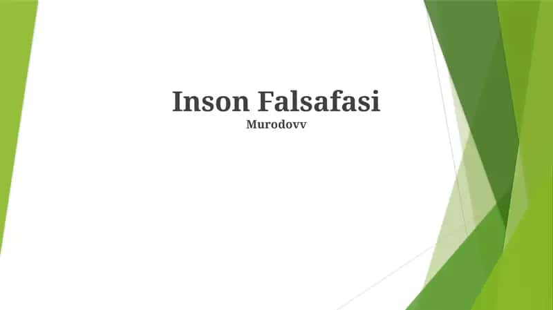 Inson Falsafasi