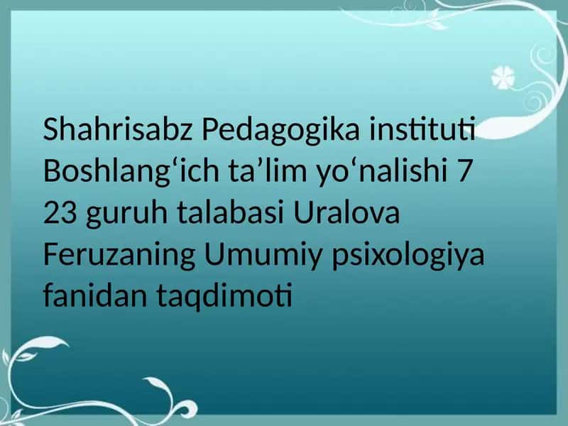 Yetuklik davri psixologiyasi
