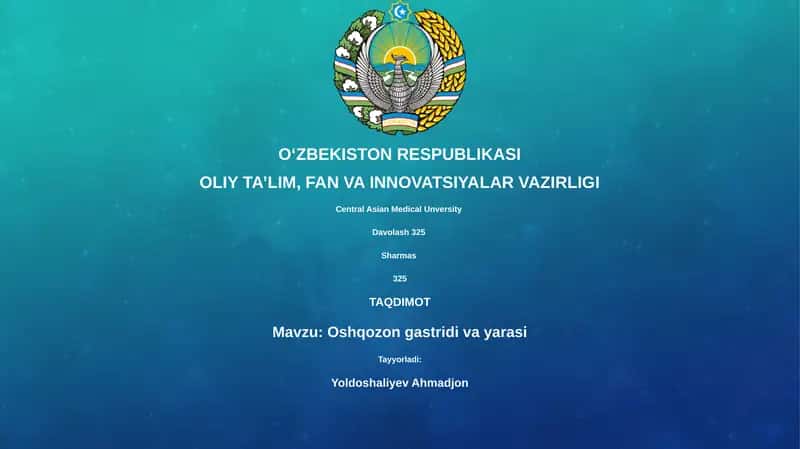 Oshqozon gastridi va yarasi