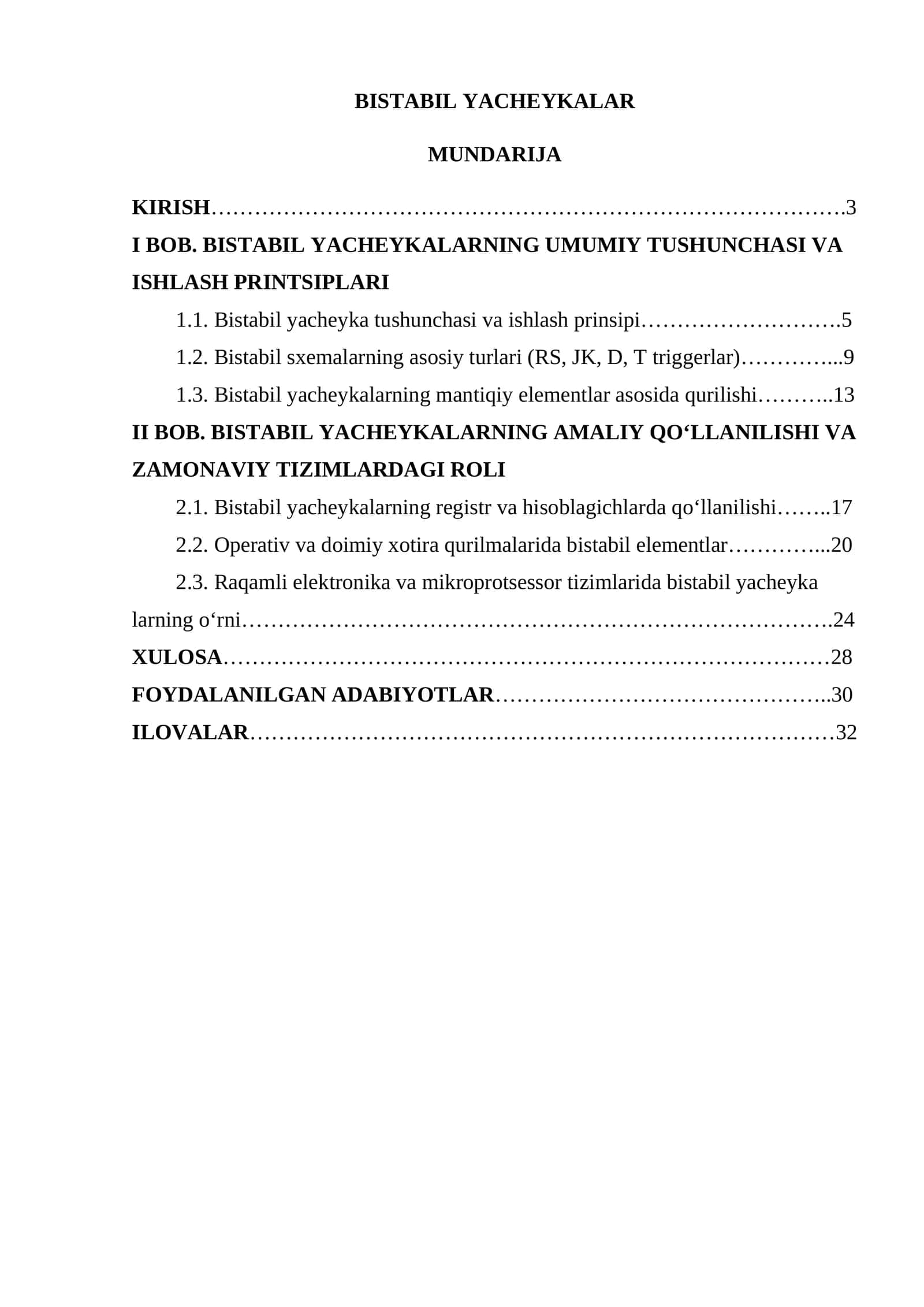 BISTABIL YACHEYKALAR