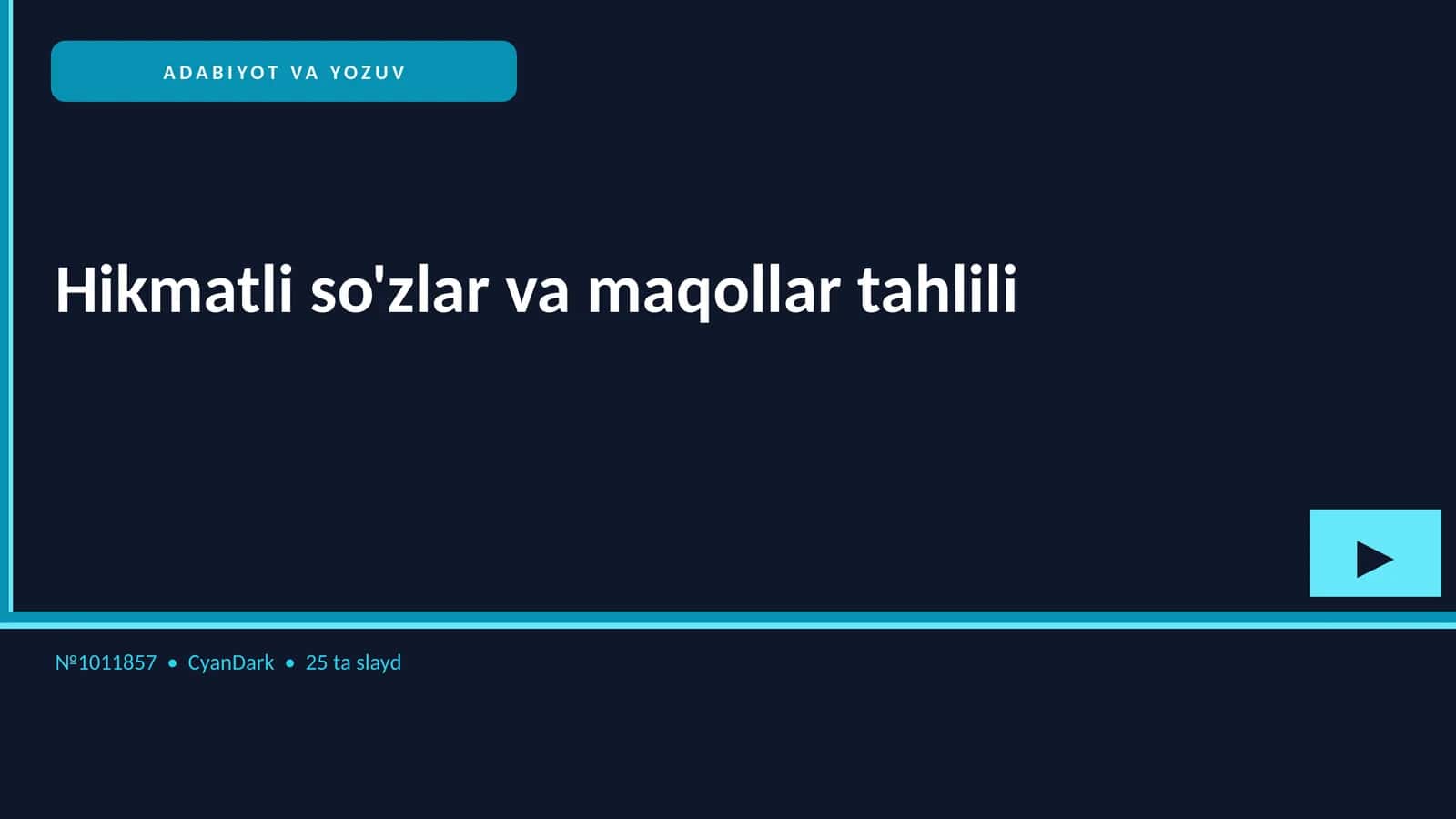 Hikmatli so'zlar va maqollar tahlili