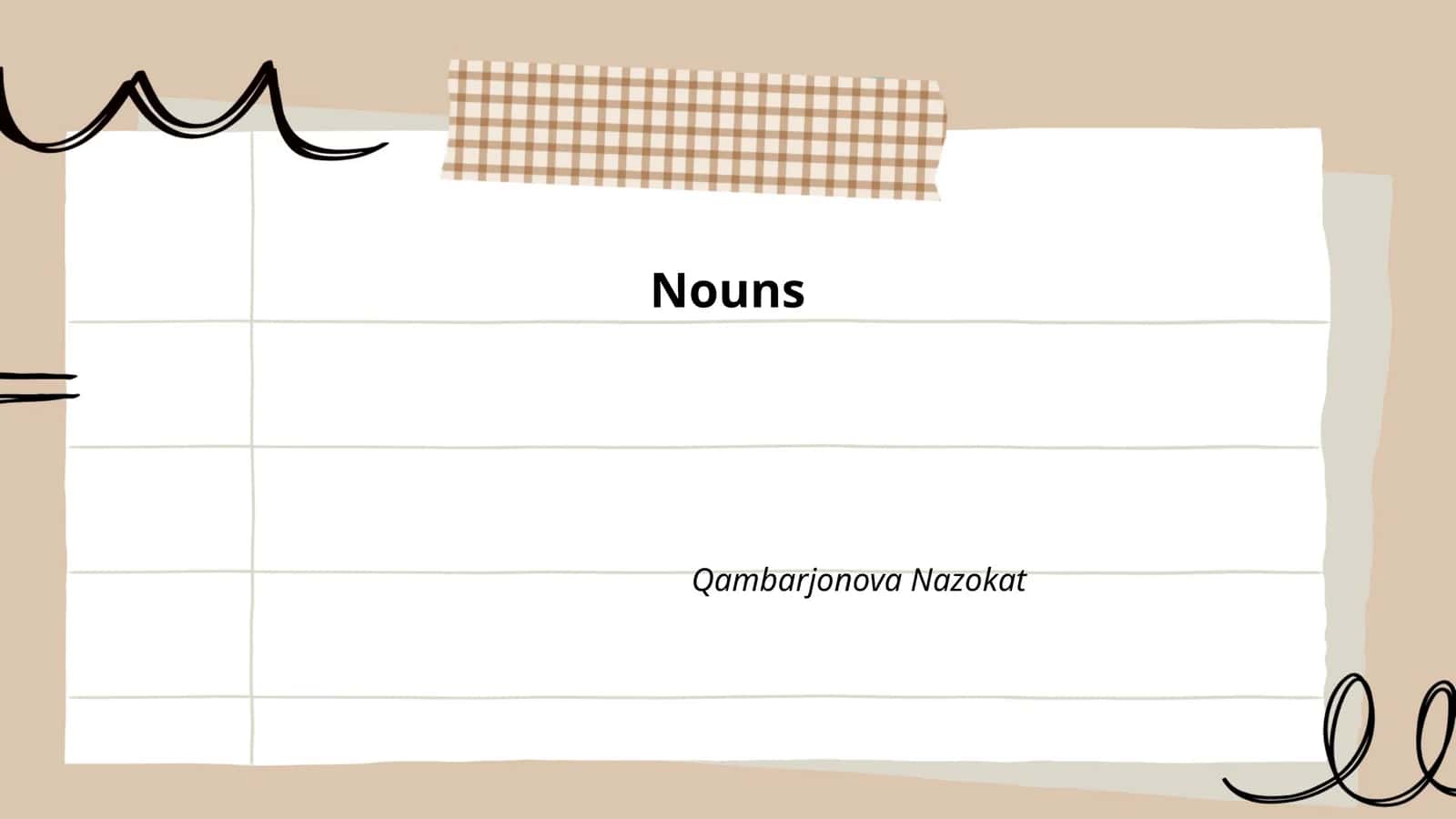 Common Nouns