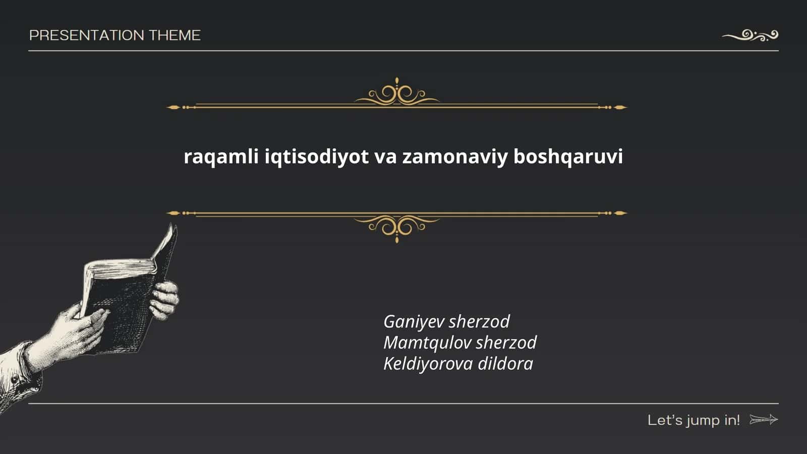 Raqamli iqtisodiyot va zamonaviy boshqaruvi