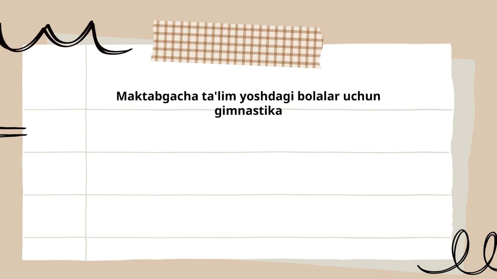 Maktabgacha ta'lim yoshdagi bolalar uchun gimnastika