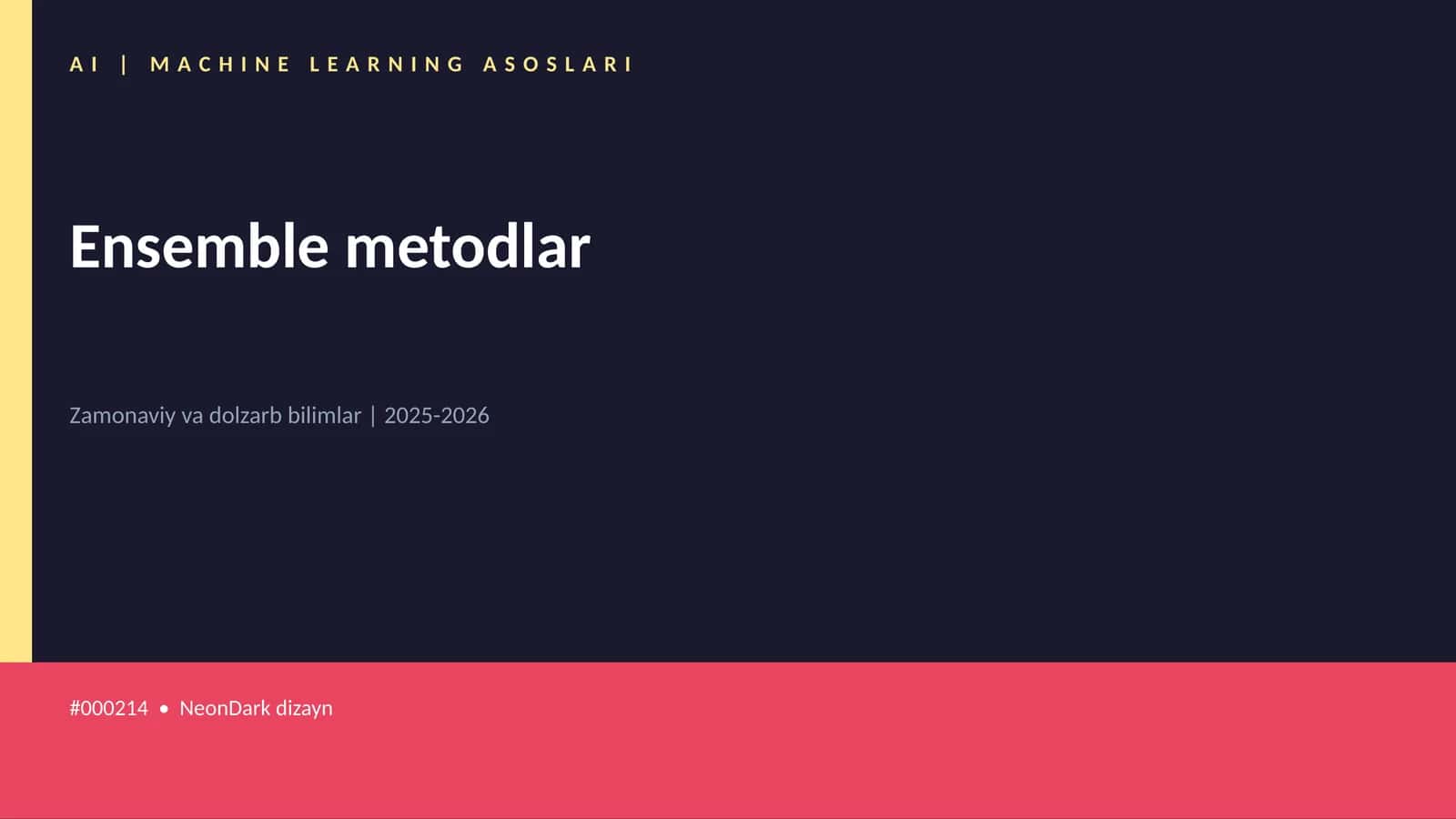 Ensemble metodlar