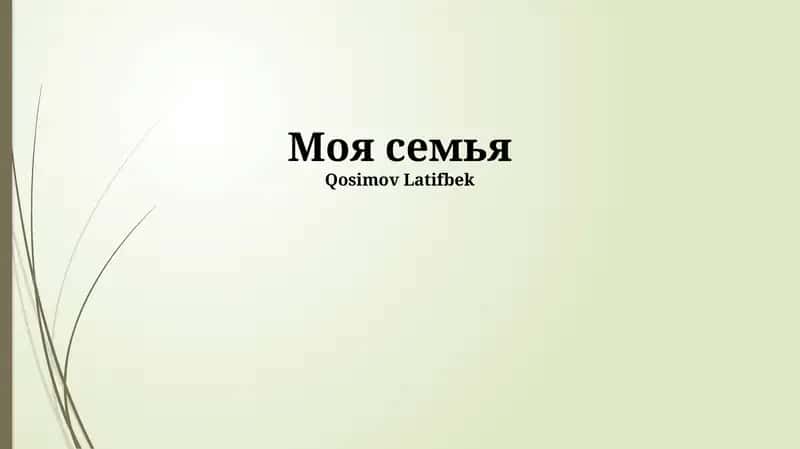 Моя семья