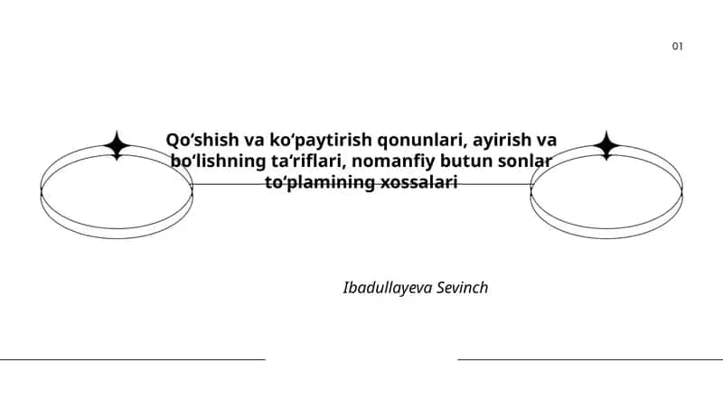 Qo‘shish va ko‘paytirish qonunlari
