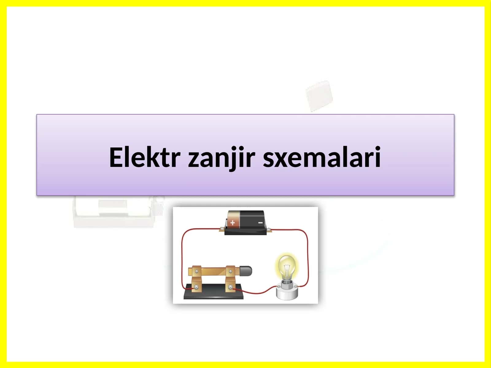 Elektr zanjir sxemalari