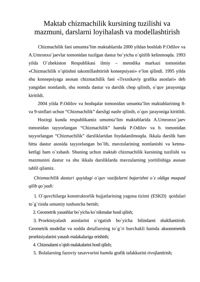 Chizmachilik kursi