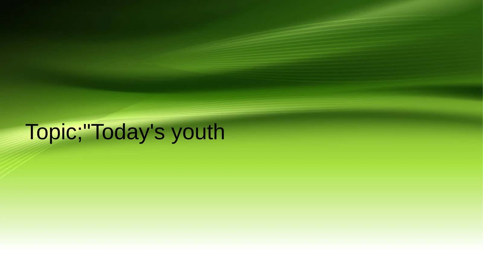 Mass Media and Today's Youth
