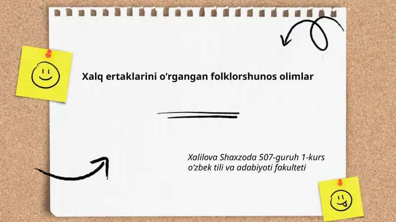 Xalq ertaklarini oʻrgangan folklorshunos olimlar