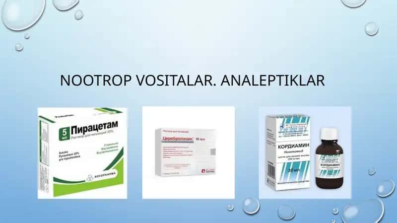 Nootrop vositalar. analeptiklar
