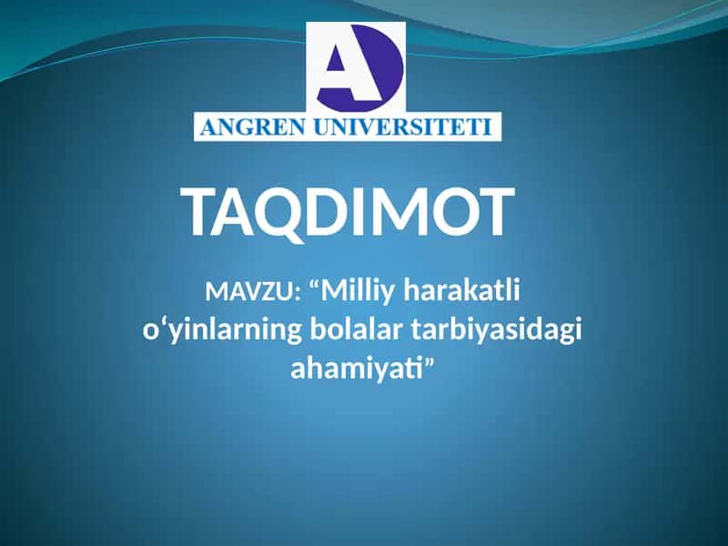Milliy harakatli o‘yinlarning bolalar tarbiyasidagi ahamiyati