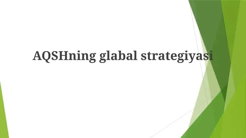 AQSHningglabalstrategiyasi