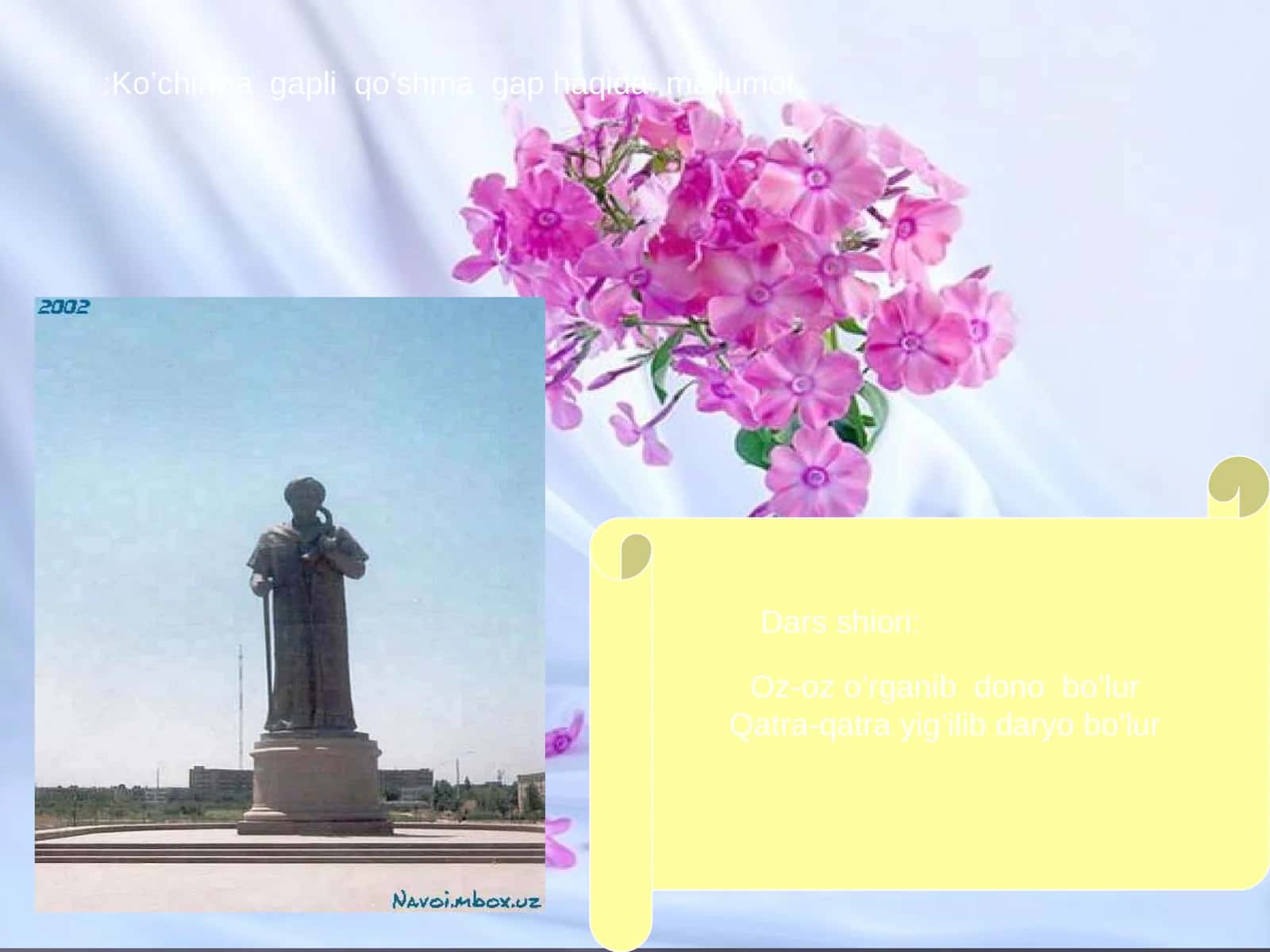 Ko’chirma gapli qo’shma gap haqida ma’lumot