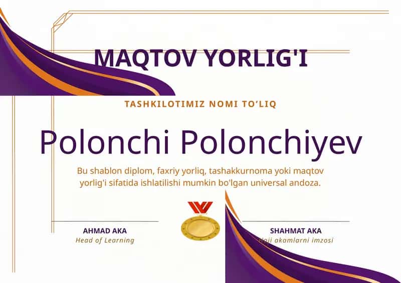 MAQTOV YORLIG'I
