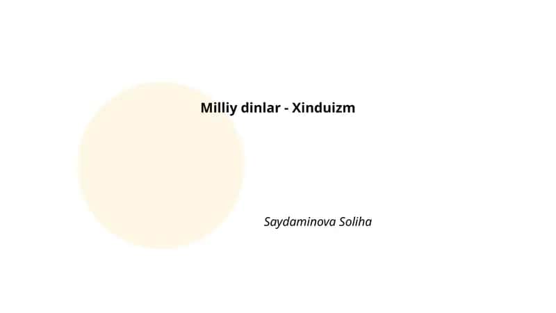 Milliy dinlar - Xinduizm