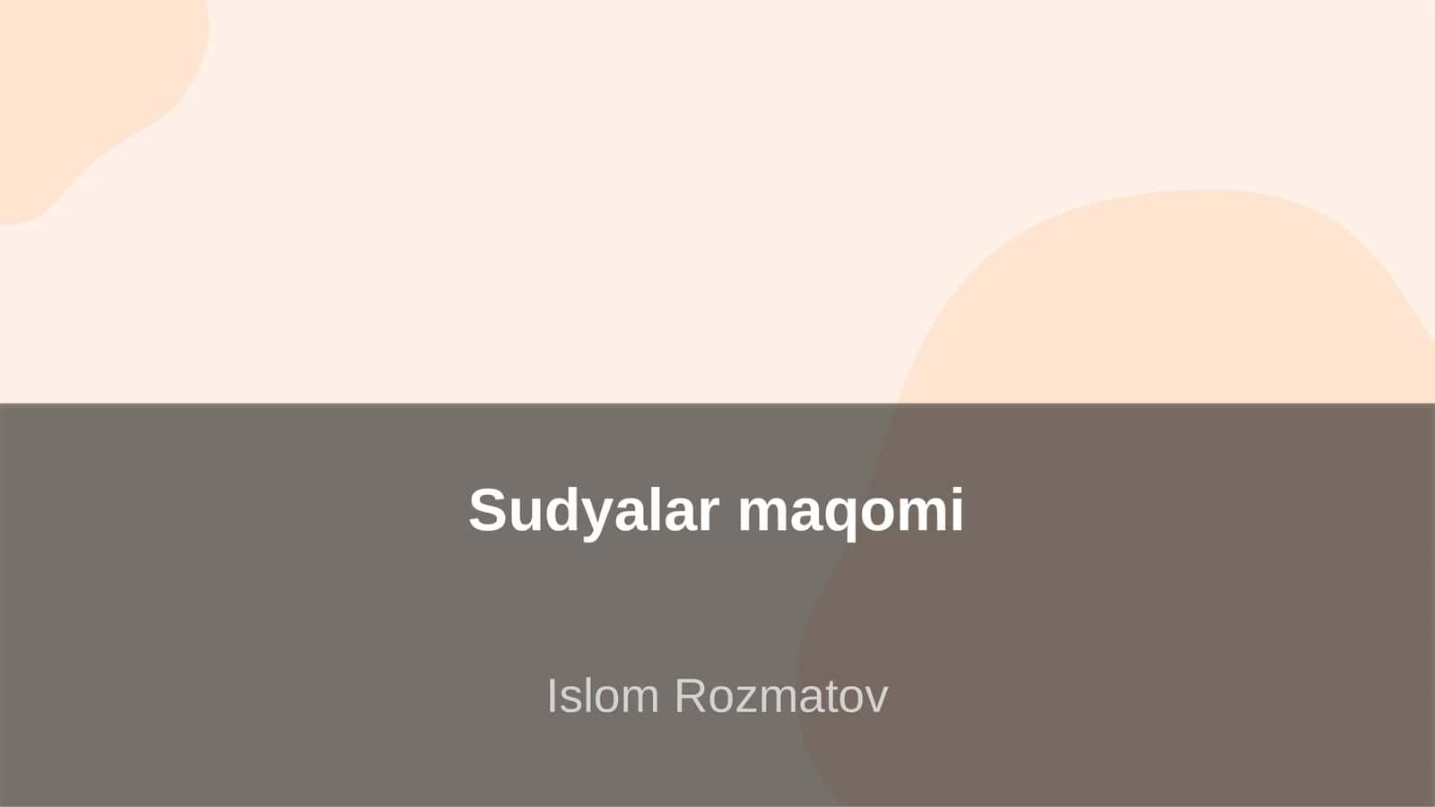 Sudyalar maqomi