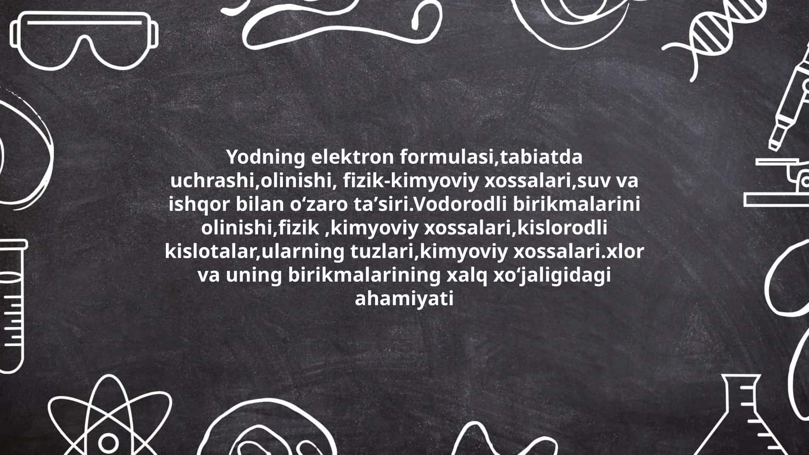 Yodning elektron formulasi