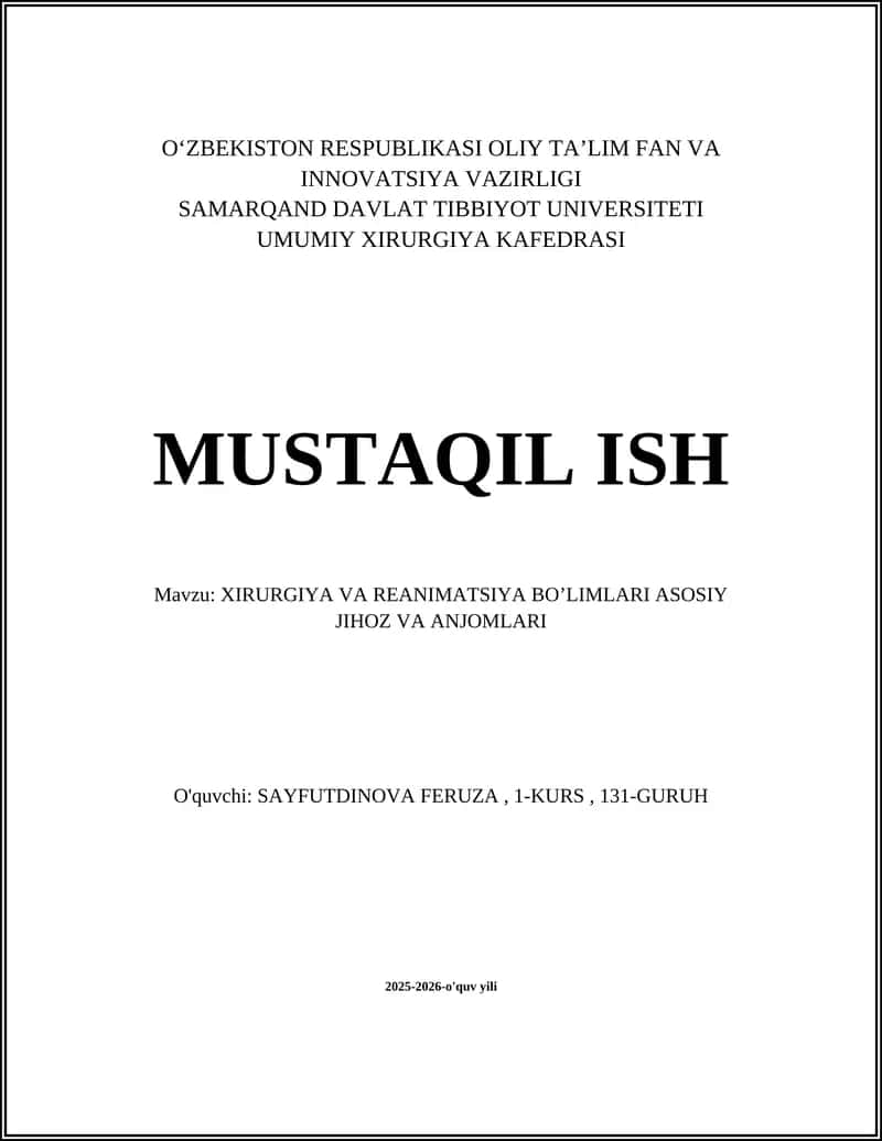 Operatsion stol va jarrohlik chiroqlari