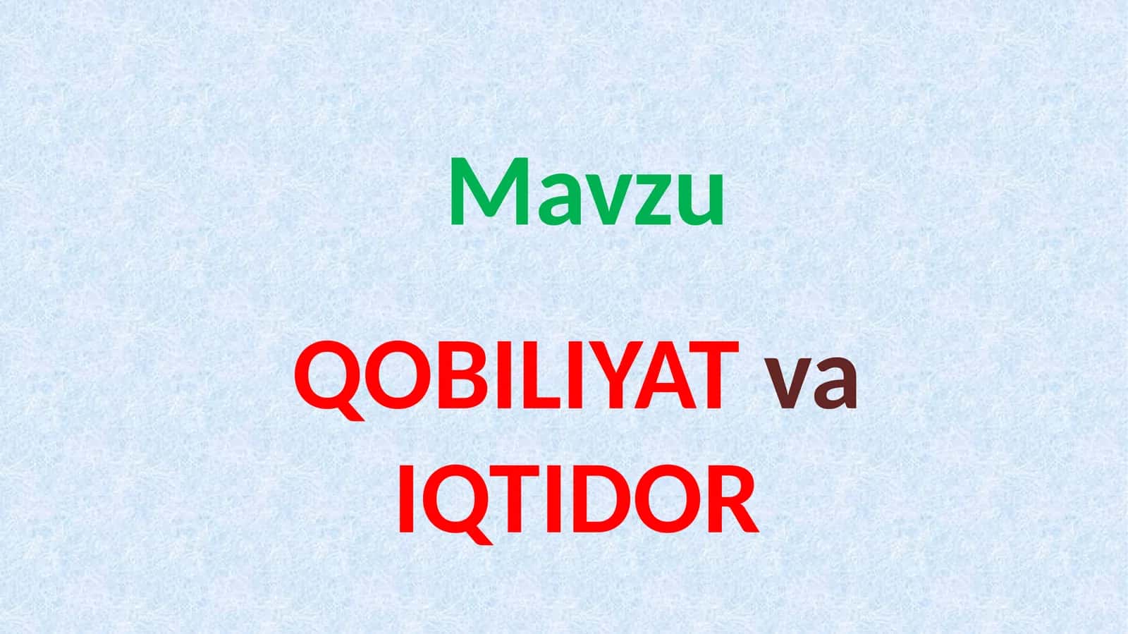 Qobiliyatvaiqtidor