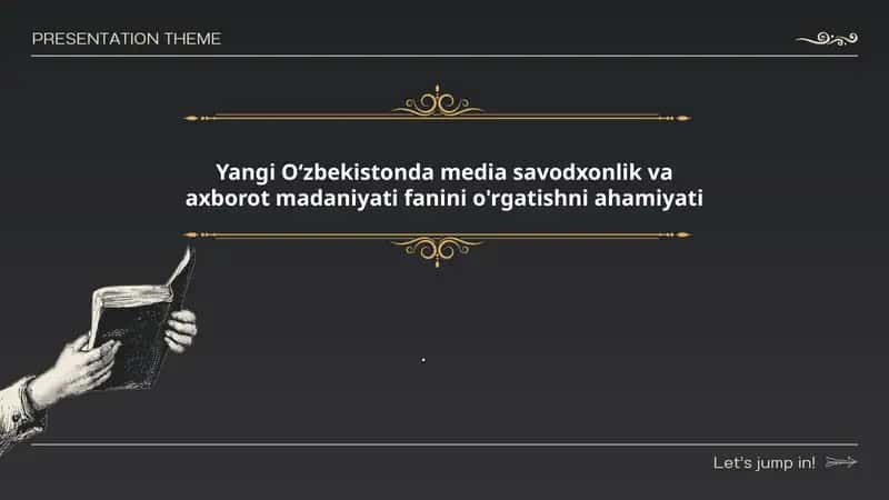 Media savodxonlik va axborot madaniyati fanini o'rgatish