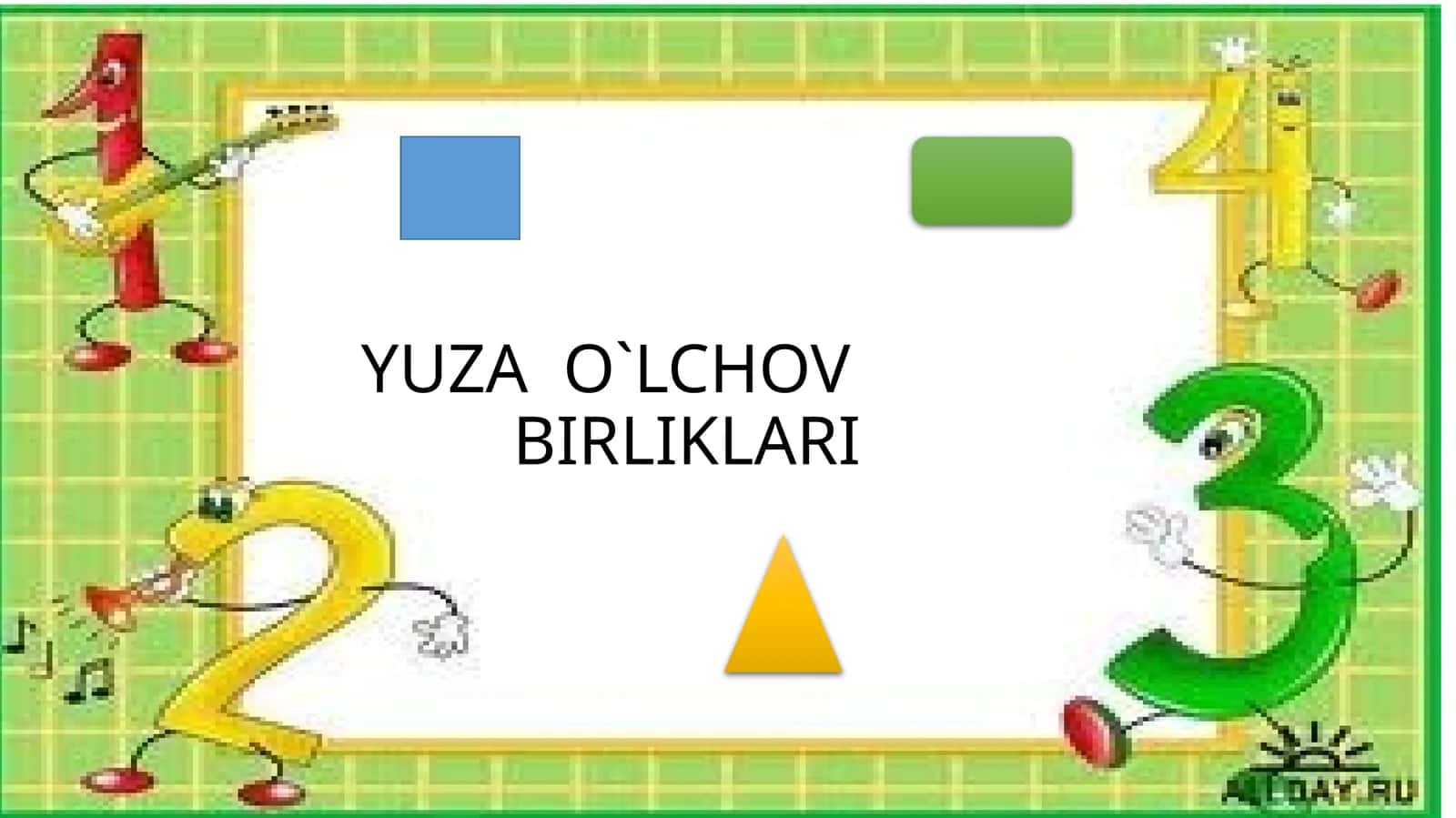 YUZA O`LCHOV BIRLIKLARI