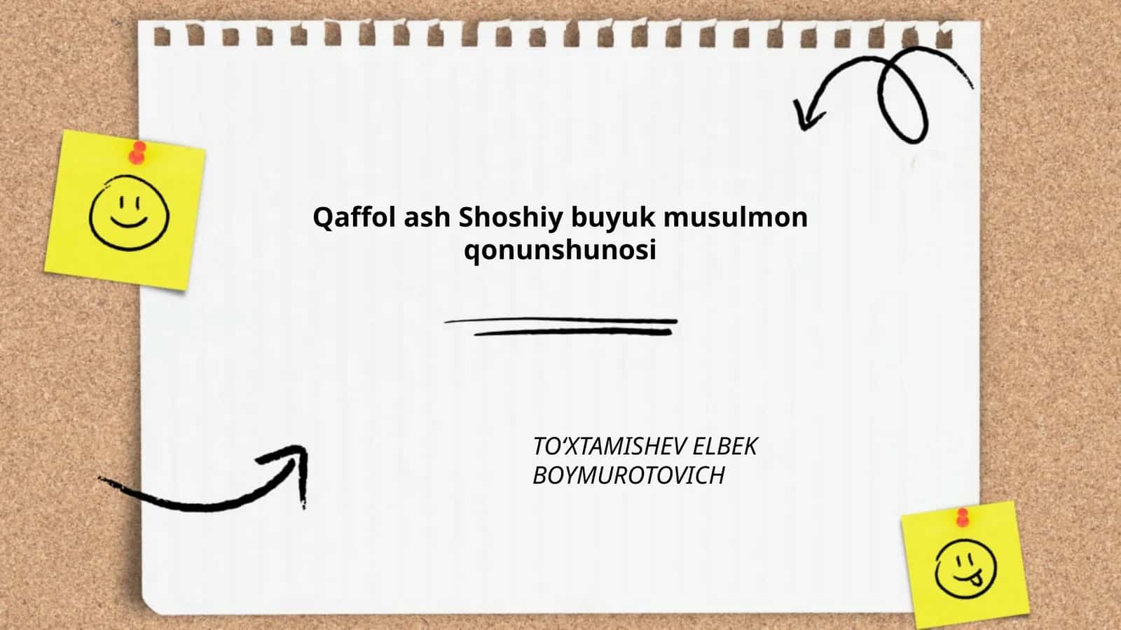 Qaffol ash Shoshiy buyuk musulmon qonunshunosi