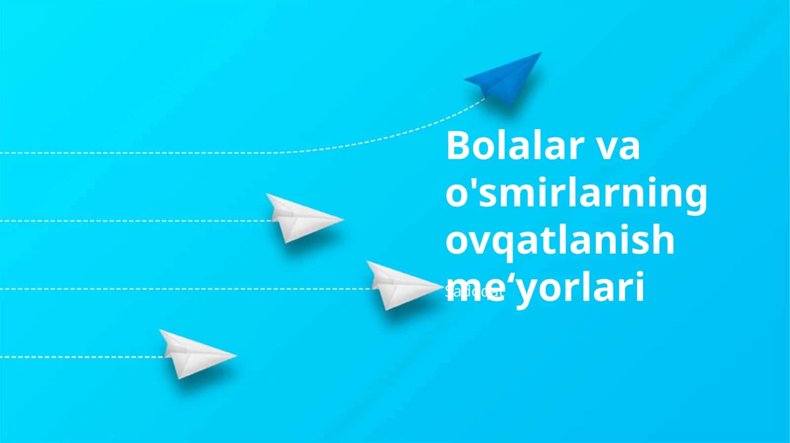 Bolalar va o'smirlarning ovqatlanish me‘yorlari