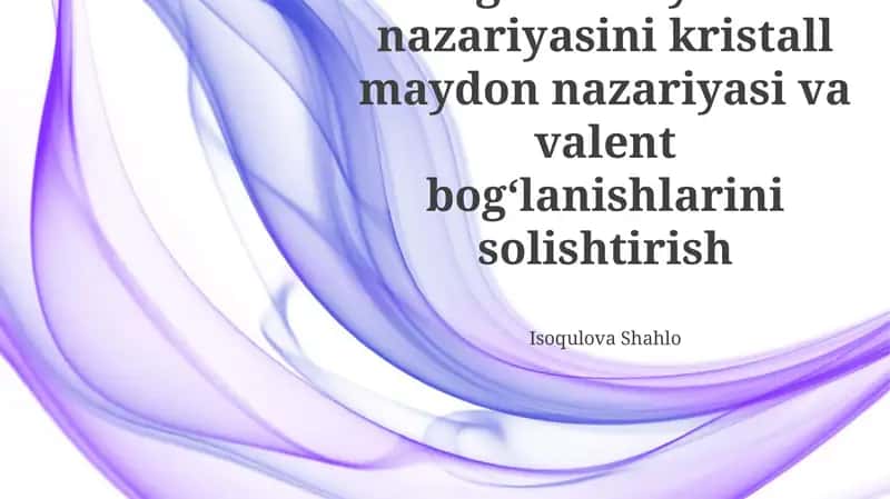 Valent Bog'lanish Nazariyasi