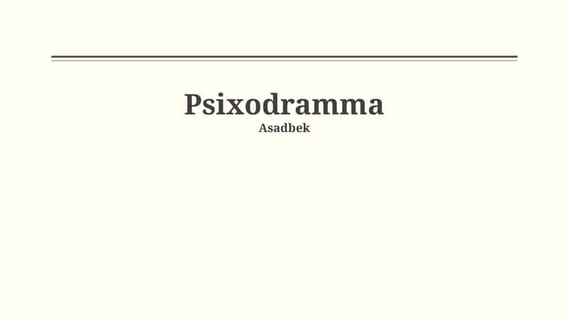 Psixodramma