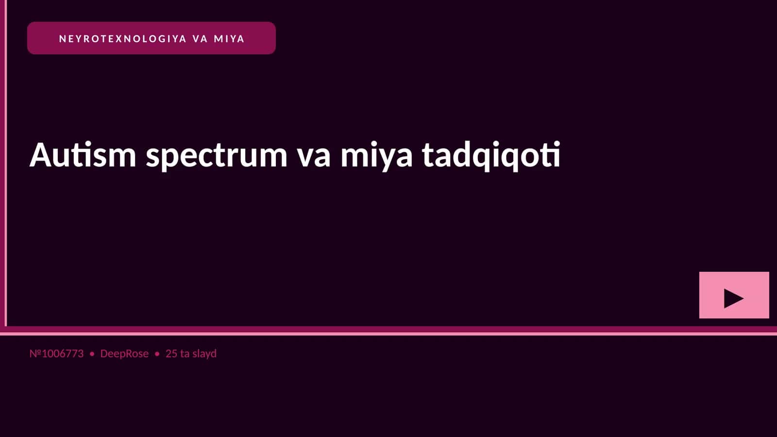 Autism spectrum va miya tadqiqoti