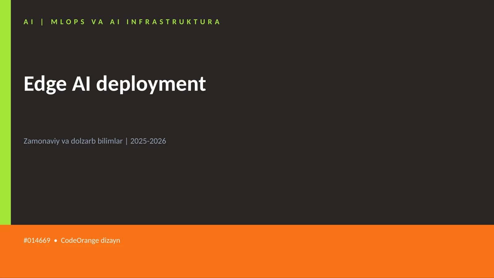 AI | MLOPS VA AI INFRASTRUKTURA