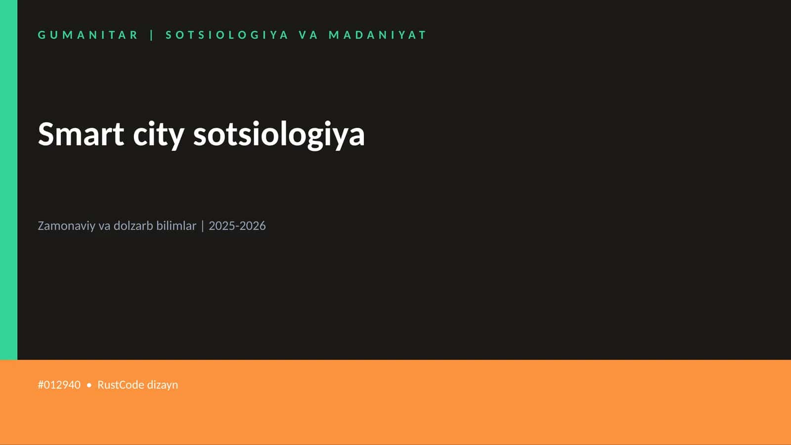 Smart city sotsiologiya