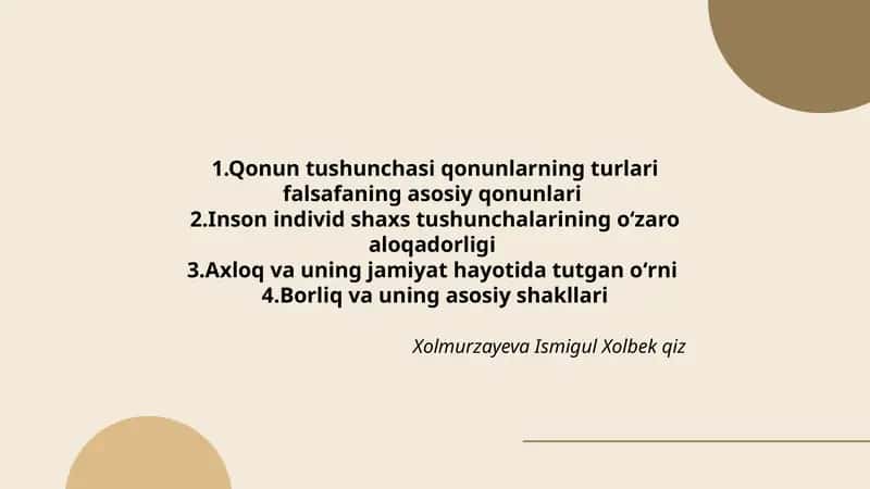 Qonun tushunchasi qonunlarning turlari falsafaning asosiy qonunlari