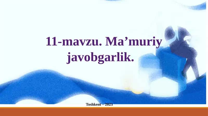 Ma’muriy javobgarlik