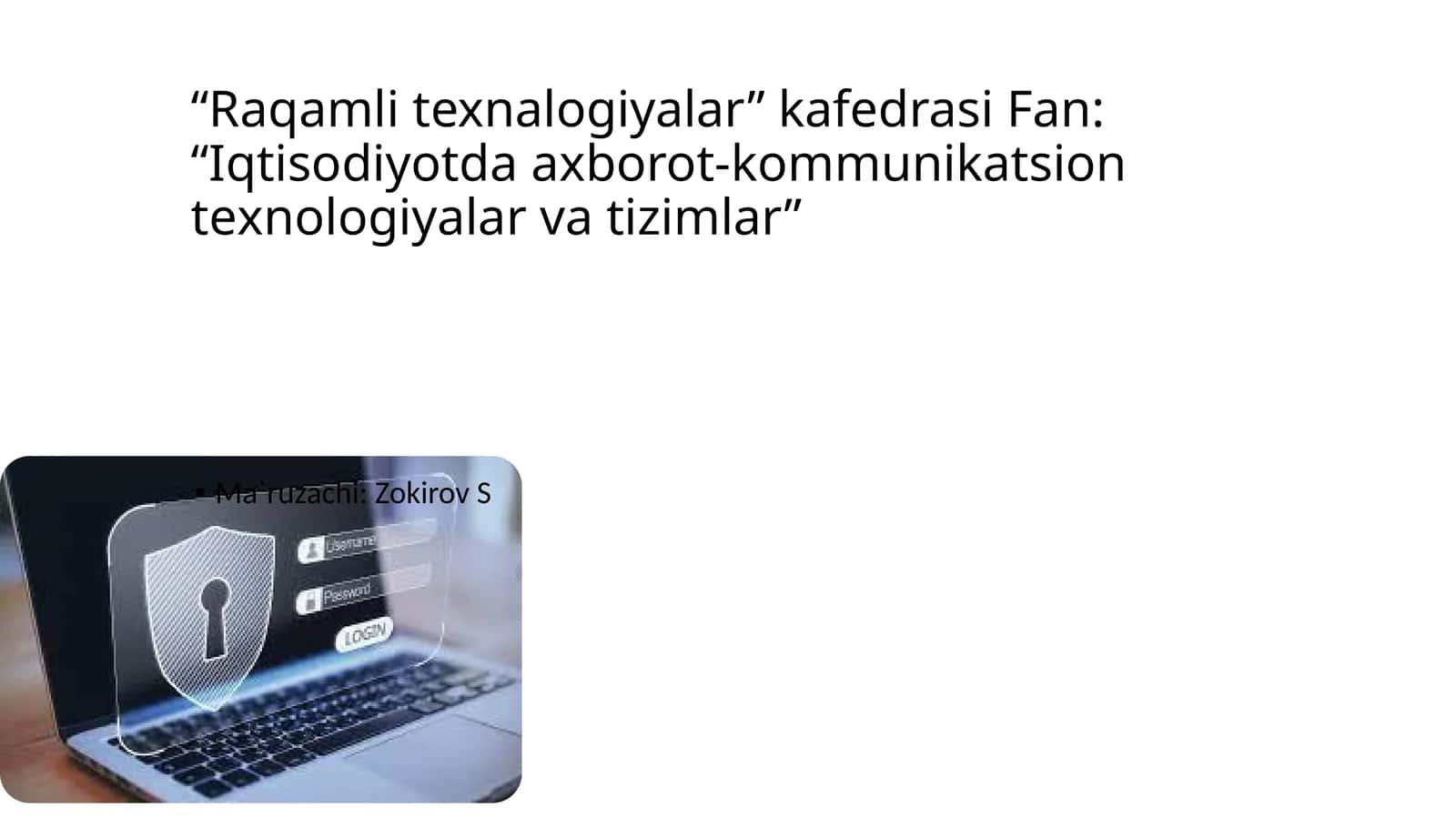 Raqamli texnalogiyalar