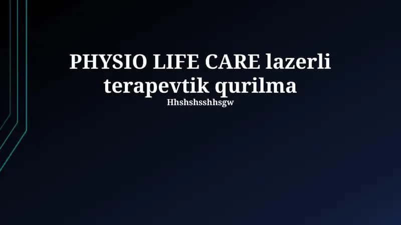 PHYSIO LIFE CARE lazerli terapevtik qurilma