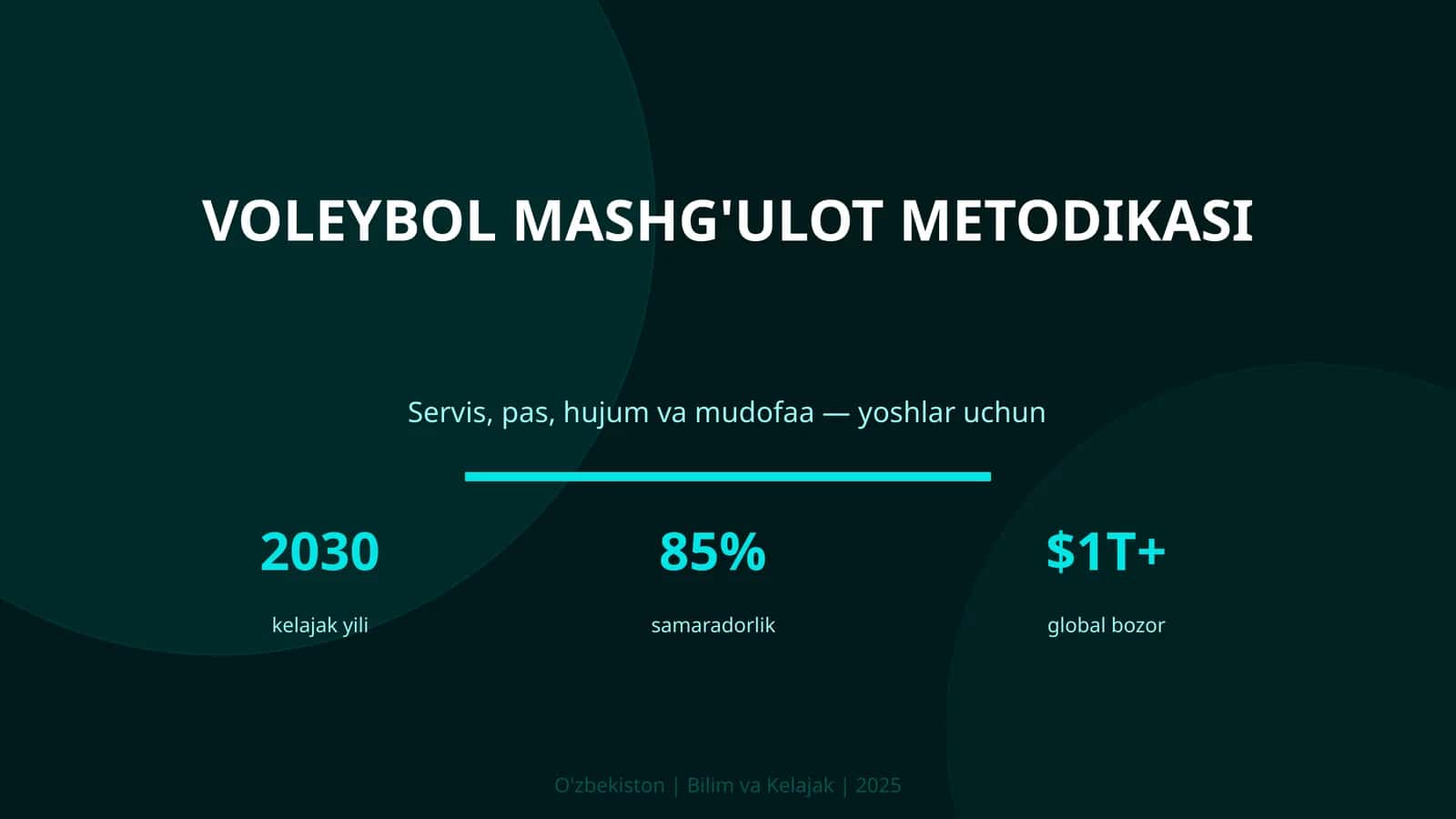 VOLEYBOL MASHG'ULOT METODIKASI