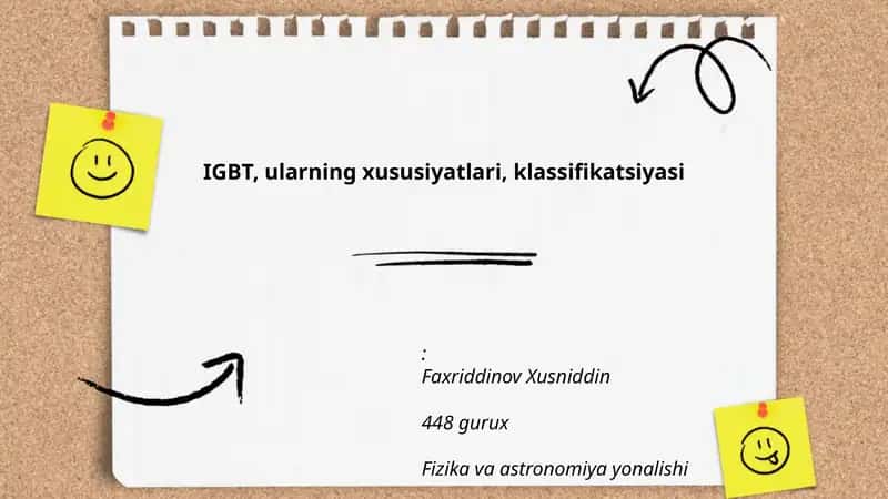 IGBT, ularning xususiyatlari, klassifikatsiyasi