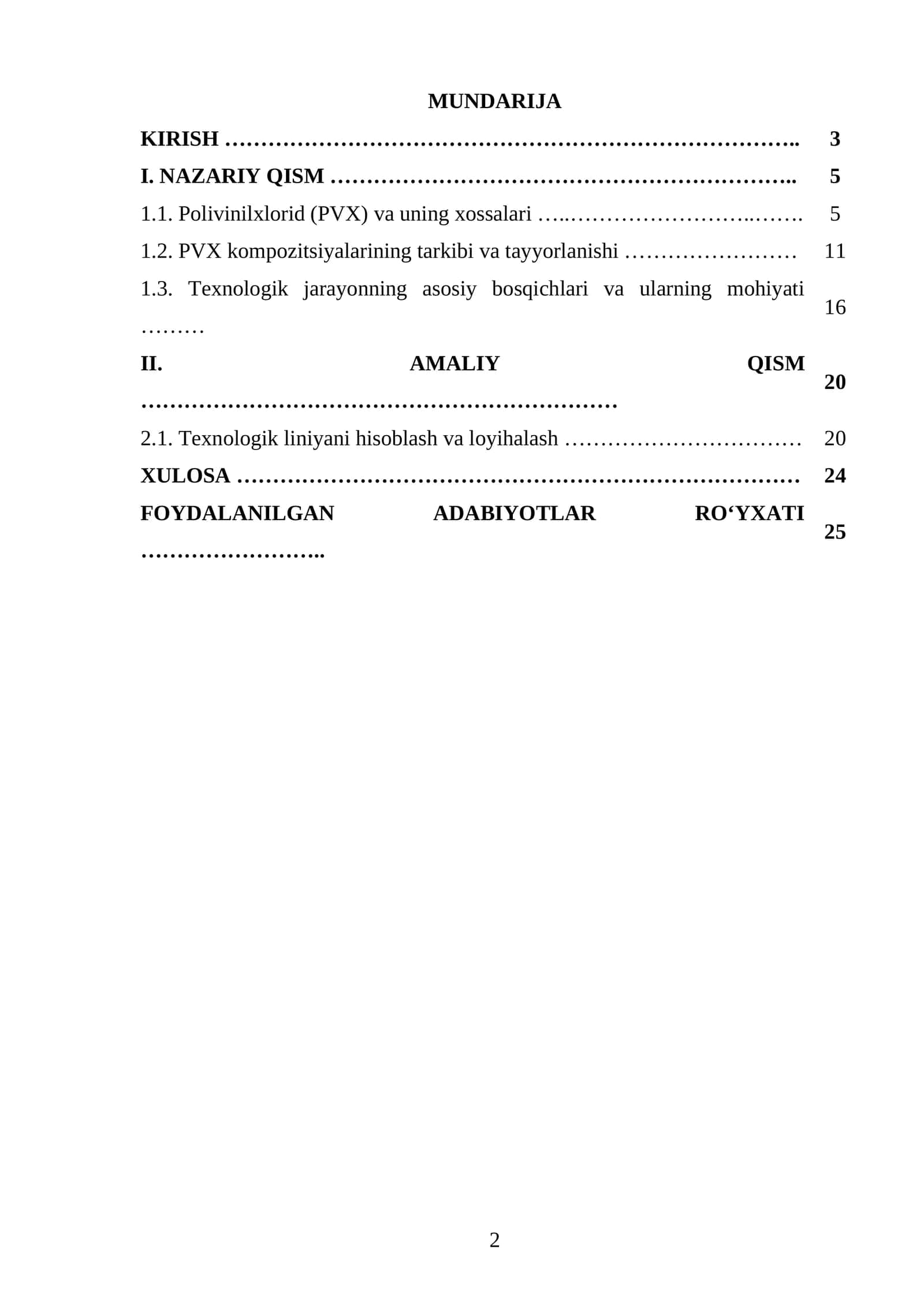 PVX kompozitsiyasi asosida kanalizatsiya quvurlari ishlab chiqaradigan texnologik liniyasini loyihalash. Q=420 kg/soat.