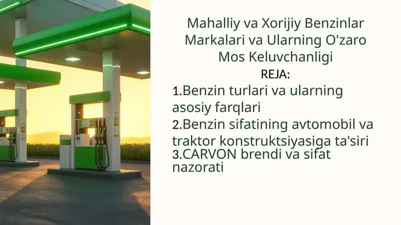 Benzin turlari va ularning asosiy farqlari