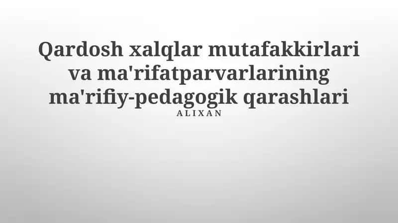 Madaniyatlararo Pedagogik Yondashuvlar