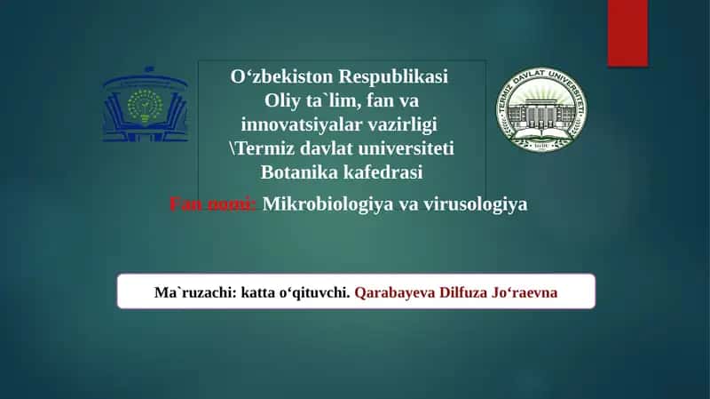 Mikroorganizmlar muxim guruhlarining atmosfera havosida tarqalishi